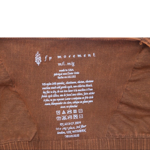 Brown Free People Good Karma Square Neck Bra - Picture 5 of 6